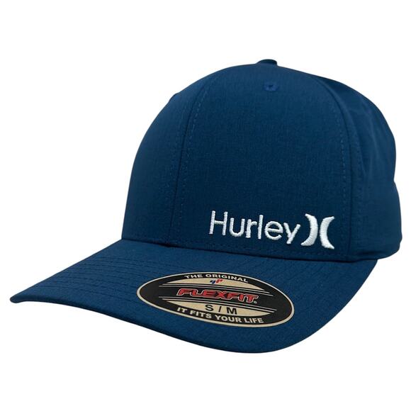 Hurley Men's Hat Corp Textures Stretch Flex Fit Cap in S/M Blue - Picture 1 of 4